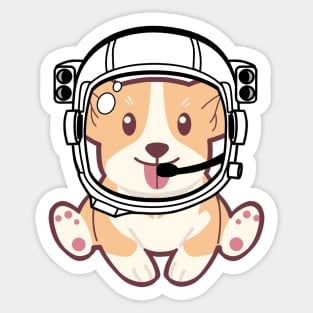 Space Corgi - The Cool Astronaut Puppy! Sticker